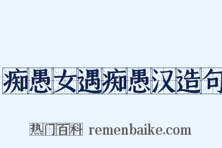 痴愚女遇痴愚汉造句是什么意思的图片